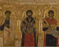 Epistyle with the Depiction of Sts Philip Theodore Stratelates and Demetrius fragment  - Hermitage